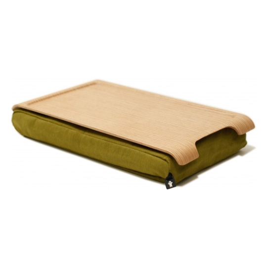 Подставка-поднос Laptray Mini / Оливковый Подставка-поднос Laptray Mini / ОливковыйАксессуары для сервировки<br>Сидеть с лэптопом на своем любимом кресле? Нет ничего проще! Подставка Laptray имеет твердую деревянную поверхность для устойчивого положения ноутбука, поэтому ее можно использовать в мягкой кровати или комфортабельном диване!<br><br>В чём плюсы:<br> Форма и строение подушки позволяют подобрать именно тот угол наклона, который тебе необходим.<br> Благодаря подставке от ноутбука не будут нагреваться колени.<br> С такой подставкой можно прекрасно позавтракать в постели.<br> Подставку можно протирать влажной салфет...<br><br>Цвет: Оливковый<br>Вес г: 531