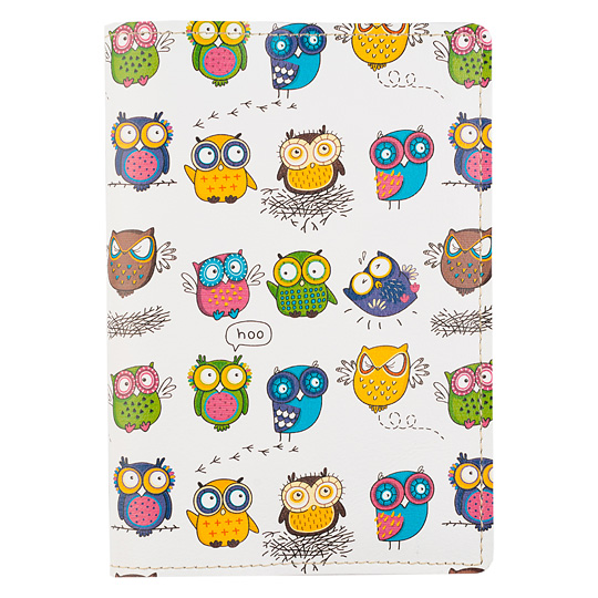 Обложка для паспорта Owls Обложка для паспорта OwlsОбложки для паспорта<br>Эта качественная кожаная обложка для паспорта никогда не потеряется и не останется незамеченной по двум простым причинам: раз дотронувшись до неё, ты ни за что больше не захочешь выпустить её из рук и всем знакомым будешь предлагать пощупать это великолепие!<br><br>В чём плюсы:<br> Идеально подходит для российского паспорта (как внутреннего, так и заграничного).<br> Принт выполнен высококачественными экологическими красками, которые не пахнут, не выгорают и держатся очень долго.<br> Приятная на ощупь натуральн...<br><br>Вес г: 42
