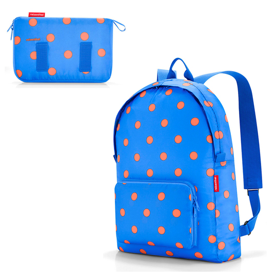 Рюкзак складной Mini Maxi Dots / Azure Dots Рюкзак складной Mini Maxi Dots / Azure DotsРюкзаки<br>Легкий складной рюкзак, который так удобно взять с собой в поездку или, если идешь в магазин.<br>Он легко сворачивается в собственный кармашек и занимает совсем немного места.<br><br><br>В чём плюсы:<br> Изготовлен из очень легкой, но прочной ткани.<br> Складывается во внешний карман, так что ты всегда можешь брать его с собой на всякий случай!<br> Широкие лямки позволяют распределить нагрузку равномерно, так что даже самый тяжёлый груз будет не страшен.<br> Объем 14 литров.<br><br>Размер (ВхШхГ): рюкзак - 30 х 45 х 11 ...<br><br>Дизайн: Azure Dots<br>Вес г: 179