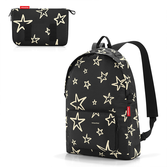 Рюкзак складной Mini Maxi Dark - Stars Рюкзак складной Mini Maxi Dark - StarsРюкзаки<br>Легкий складной рюкзак, который так удобно взять с собой в поездку или, если идешь в магазин.<br>Он легко сворачивается в собственный кармашек и занимает совсем немного места.<br><br><br>В чём плюсы:<br> Изготовлен из очень легкой, но прочной ткани.<br> Складывается во внешний карман, так что ты всегда можешь брать его с собой на всякий случай!<br> Широкие лямки позволяют распределить нагрузку равномерно, так что даже самый тяжёлый груз будет не страшен.<br> Объем 14 литров.<br><br>Размер (ВхШхГ): рюкзак - 30 х 45 х 11 ...<br><br>Вес г: 183