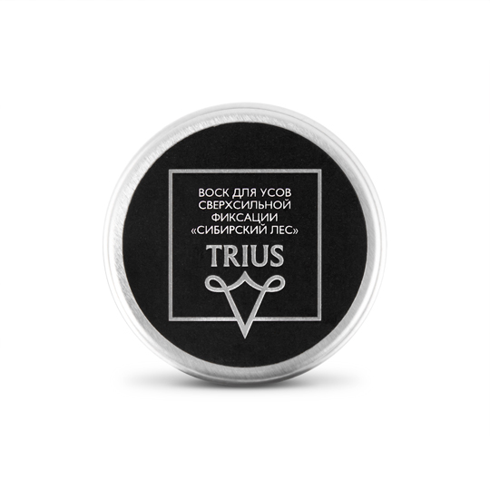 Воск для усов Trius / Сибирский лес Воск для усов Trius / Сибирский лесМужская косметика<br>В чём плюсы:<br> Объём - 15 мл.<br> Воск сверхсильной фиксации, удержит форму усов при любой погоде.<br> Имеет приятный хвойный аромат.<br> Выполнен из натуральных компонентов.<br> Укрепляет и питает волосы усов, делая их сильными и здоровыми.<br> Позволяет придать усам самую необычную форму и надолго ее сохранить.<br><br>Состав: пчелиный воск, карнаубский воск, пальмовое масло, ланолин, эфирные масла кедра, сосны и пихты.<br><br>Аромат: Сибирский лес<br>Вес г: 17