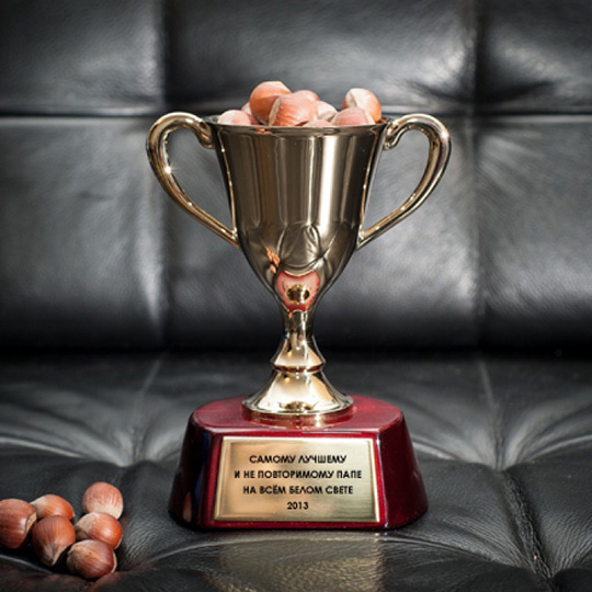 Кубок Winner Кубок WinnerСувениры с гравировкой<br>Ну кто же из нас не мечтает совершить что-нибудь эдакое или стать лучшим в чем-либо. Закажи к подарок вот такой персонализированный кубок - все серьезно и по настоящему! Можно провести даже церемонию награждения. Не забудь вписать повод вручения, например, “Лучший папа” или “Гениальный руководитель”. <br>В чём плюсы:<br> Сделать персональный кубок очень легко - заполни поля выше, указав имя получателя, за что вручается награда и т.д. <br> Способ нанесения надписи: лазерная гравировк...<br><br>Вес г: 566
