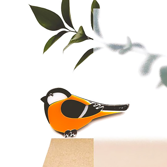 Брошь Bullfinch Брошь BullfinchБижутерия<br>В чём плюсы:<br> Оригинальная брошка украсит и дополнит любой образ!<br> Надёжно крепится на булавку, благодаря чему брошь не крутится вокруг своей оси.<br> Металлический замочек не даст тебе потерять брошку.<br> Брошка лёгкая, как пёрышко.<br><br><br>Материал: пластик, металл; цветное покрытие - акрил.<br>Размер: 6 см.<br><br>Вес г: 10
