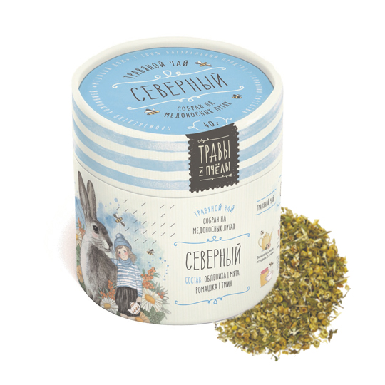 Чай Herbs and Bees / Северный Чай Herbs and Bees / СеверныйКофе и чай<br>Достаточно закрыть глаза и вдохнуть свежезаваренного травяного чая, чтобы в мечтах перенестись на просторный летний луг с высокой колосящейся травой и журчащей вдалеке речкой.<br><br>В чём плюсы:<br> Натуральный травяной чай.<br> Собран на медоносных лугах в экологически чистых регионах.<br> Природные компоненты в составе помогают укреплять иммунитет и поднимают настроение в течении дня.<br> Вкус чая такой же, как у бабушки в деревне. Или даже лучше!<br> Запакован в приятный матовый картонный тубус.<br>Вес: 40 г.<br>...<br><br>Вкус: Северный<br>Вес г: 112