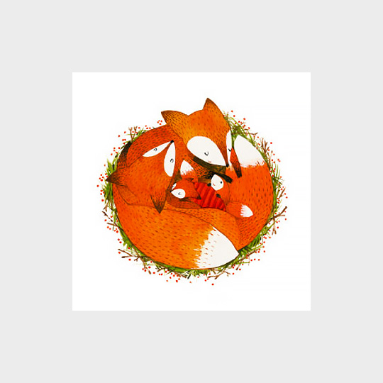 Открытка Family Foxes Открытка Family FoxesОткрытки и наборы для писем<br>Для хорошего настроения повод не обязателен. А делиться им легко и просто. Подари любимому человеку немного радости, просто так, прямо сейчас! А эта открытка тебе поможет.<br><br>В чём плюсы: <br> Открытка - почтовая карточка с уютным принтом. <br> Печатается на плотном картоне, который приятно держать в руках. <br> Открытка упакована в прозрачный пакетик.<br> Можно дарить по поводу и без, потому что открытка не привязана к конкретному событию.<br><br>Размер (ВхШхГ): 10,5 x 10,5 см.<br>Материал: плотный картон.<br><br>Вес г: 3