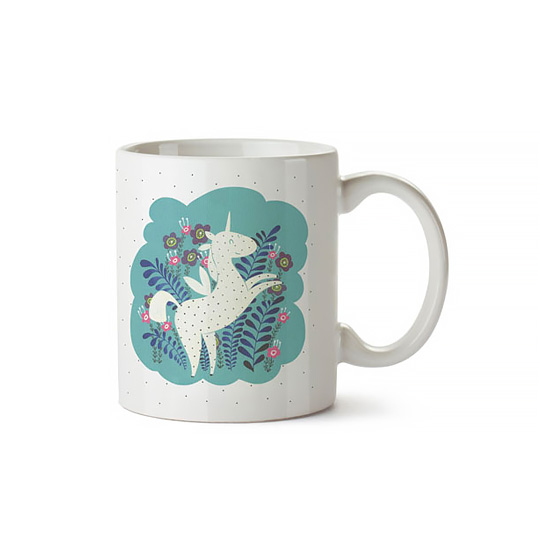 Кружка Happy Unicorn Кружка Happy UnicornЧашки, кружки<br>Ни один любитель чая не сможет устоять перед этой очаровательной чашечкой! С ней каждое утро будет бодрым, а настроение в течении всего дня - прекрасным. <br><br><br>В чём плюсы:<br> Объем кружки - 330 мл.<br> Сделана из прочного фарфора. <br> Можно мыть в посудомоечной машине<br> Подходит для микроволновой печи. <br> Удобная форма и ручка. <br><br>Размер: диаметр донышка - 8 см; высота - 9,5 см.<br>Материал: фарфор.<br><br>Вес г: 345