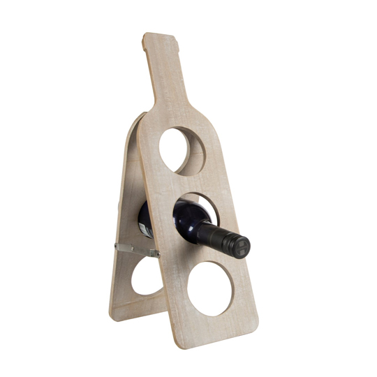 Подставка для бутылок Wine Rack Подставка для бутылок Wine RackДля вина и алкоголя<br>Сделай свой барный уголок уникальным! На этой подставке прекрасно будет смотреться твоя коллекция “Шардоне” и “Мерло”.<br><br>В чём плюсы:<br> Состоит из 3 ячеек и повторяет форму винной бутылки.<br> Идеально подходит для винных бутылок.<br> Не занимает много места, а после праздника или вечеринки ты можешь ее сложить и убрать в шкаф до следующего пира.<br> Нейтральный дизайн будет отлично смотреться на любой кухне.<br><br>Размер: 47,5 х 14 х 2 см.<br>Материал: дерево.<br><br>Вес г: 449