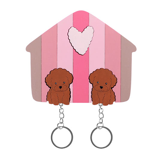 Ключница на два ключа 'Милый пудель' 
Ключница на два ключа 'Милый пудель'