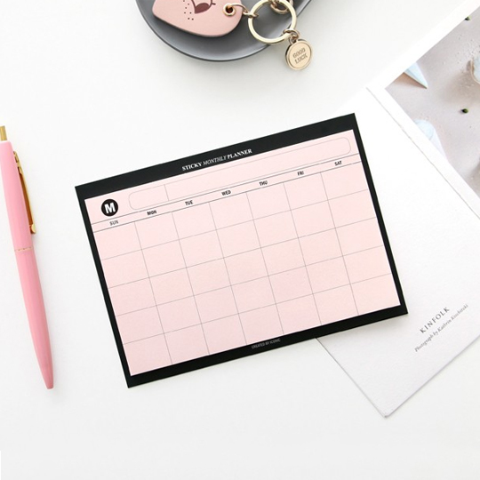 Планинг 'Sticky Monthly' / Розовый