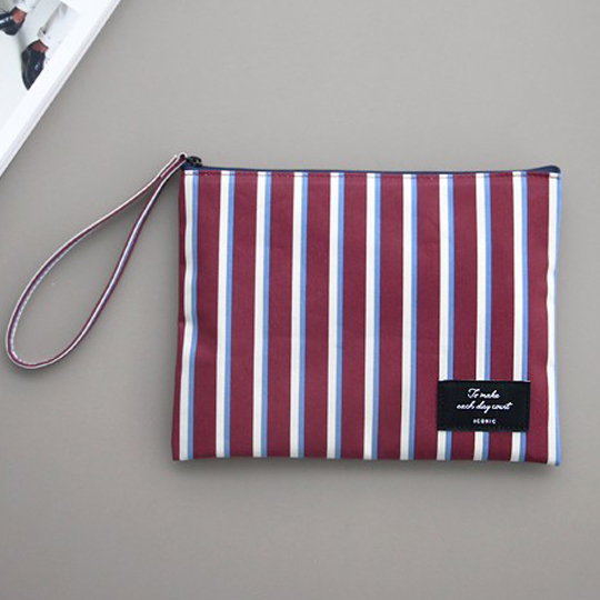 Косметичка 'Plain' / Burgundy stripe