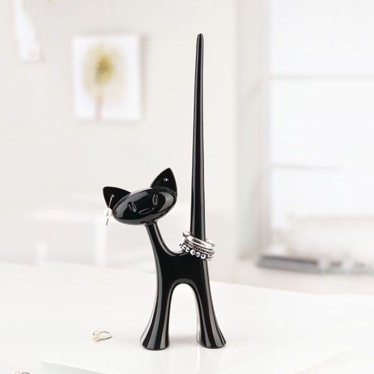 Подставка для колец 'Meow' / Черный