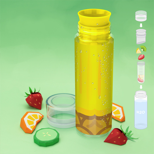 Бутылка для воды 'Fruity Explosion' / Pineapple