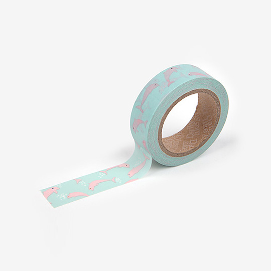 Скотч декоративный 'Pink dolphin'