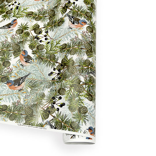Бумага упаковочная 'Birds on a tree', набор 3 листа