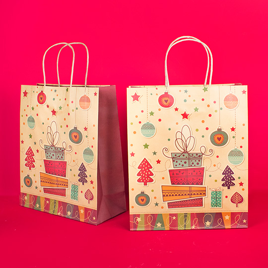 

Пакет подарочный крафтовый 'Gifts', 2 шт