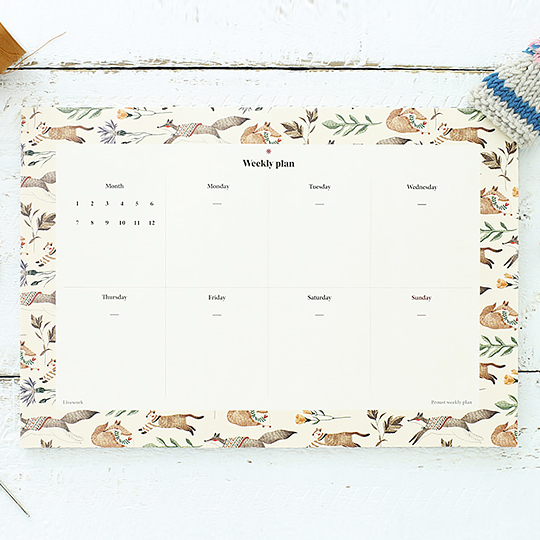 Планинг 'Weekly plan' / Fox