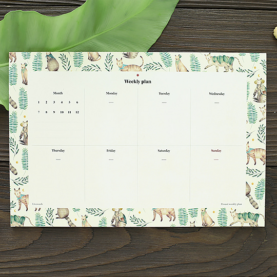 Планинг 'Weekly plan' / Cat