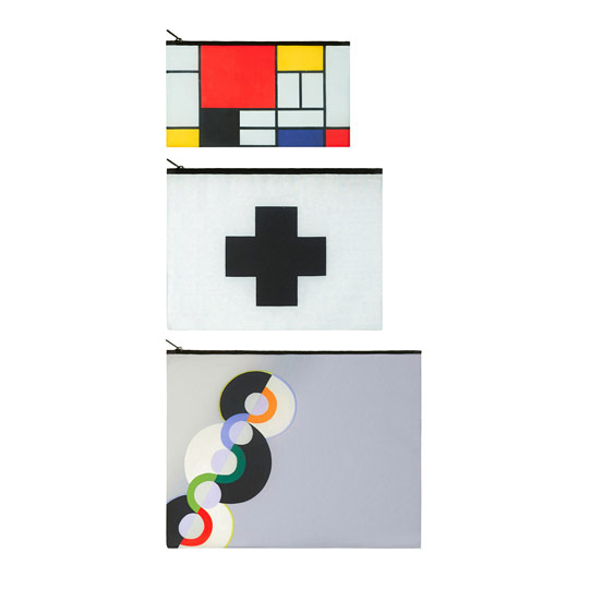 Чехлы для вещей LOQI 'Museum', набор 3 шт. / Mondrian