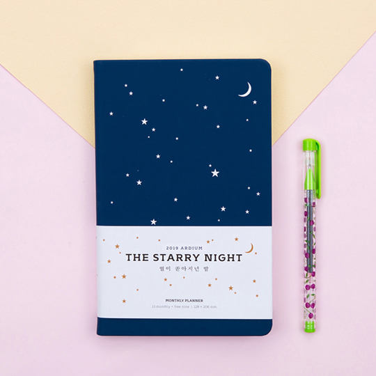 Планинг датированный 2019 'The Starry Night' / Deep blue