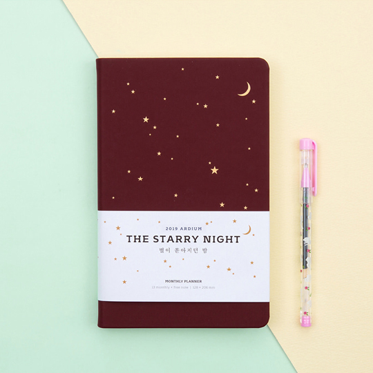 Планинг датированный 2019 'The Starry Night' / Redbrown