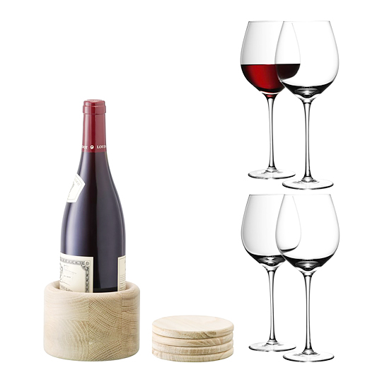 Набор бокалов для красного вина с подставками 750 мл 'Wine Culture'
