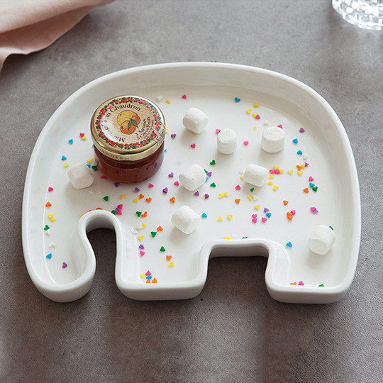 Тарелка 'Real Elephant' / Белый