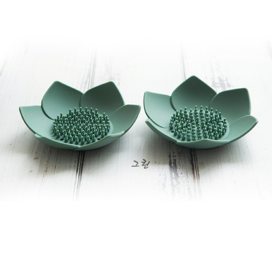 Мыльница 'Lotus', набор 2 шт. / Зеленый