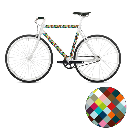 Наклейка на раму велосипеда 'Multicolored' (разные дизайны) / Random