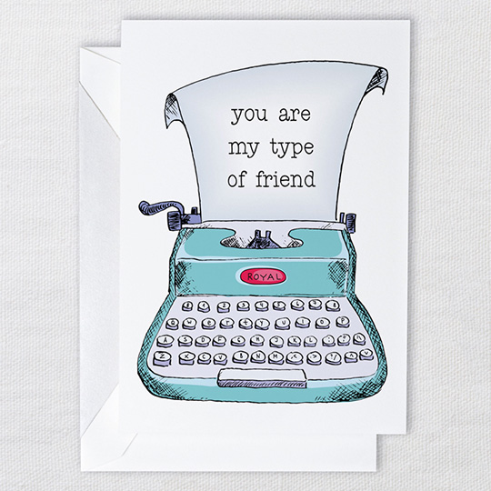 Открытка My Type Открытка My TypeОткрытки и наборы для писем<br>Открыточная мастерская Cards for you and me - это тандем дизайнеров Марии и Владимира, которые создают и придумывают иллюстрации и смешные подписи, превращающиеся в симпатичные открытки по поводу и без. Например, вот такой игрой слов ты можешь напомнить своему другу, что он самый лучший и ценный. <br>В чём плюсы:<br> В комплекте открытка и конверт.<br> Приятный и нейтральный конверт позволит тебе надписать на нем не только поздравительные слова, но и адрес - можешь отправить по почте! <br> Авторские принты, ...<br><br>Вес г: 12