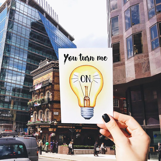 Открытка 'You turn me'