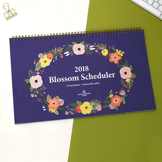 Планинг настольный 2018 'Blossom' / Синий