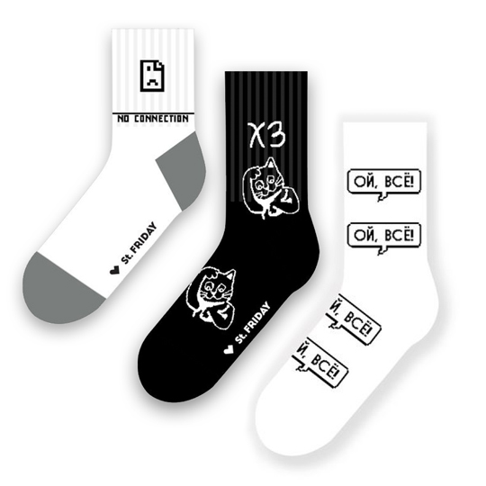 Носки Friday Socks 'Game over', набор 3 пары
