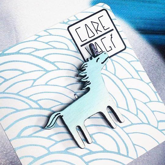 Брошь 'Blue Unicorn'