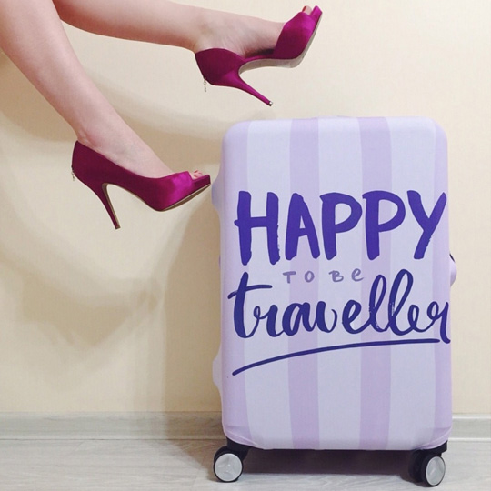 Чехол для чемодана 'Happy to Be Traveller'