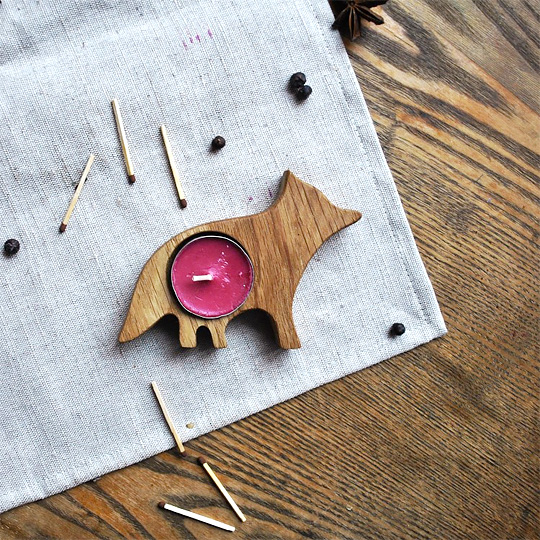 Подсвечник деревянный 'Woodsy' / Fox
