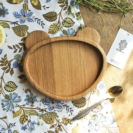 Тарелка деревянная 'Wooden' / Мишка