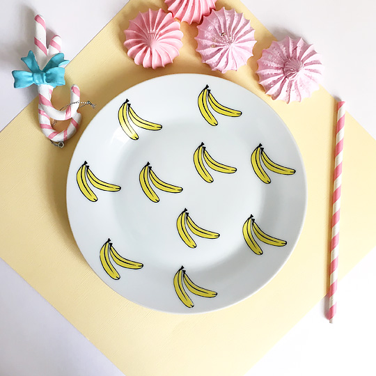 Тарелка фарфоровая 'Bananas'