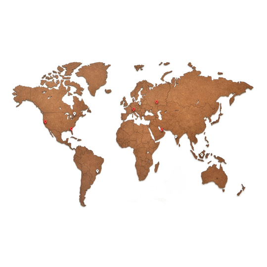 Карта деревянная 'Wall Decoration Mini' / Brown