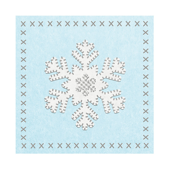 Салфетки бумажные 'Felt' / Snowflake, набор 20 шт