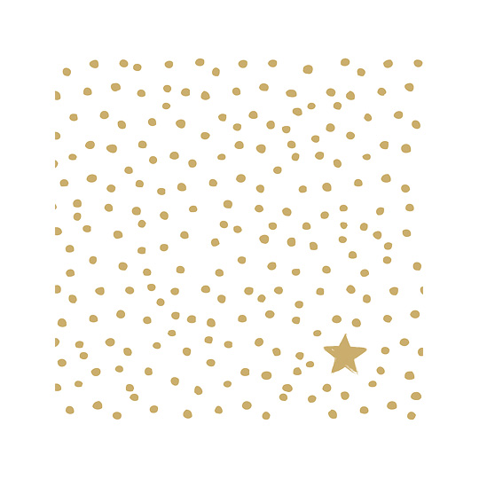 Салфетки бумажные 'Gold points' / Белый, набор 20 шт