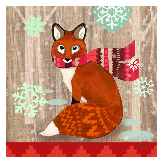 Салфетки бумажные 'With Scarf' / Fox, набор 20 шт