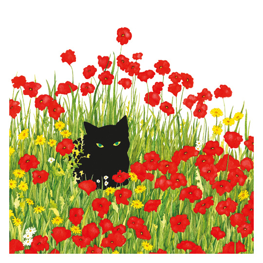 Салфетки бумажные 'Black Cat Poppies' 20 шт