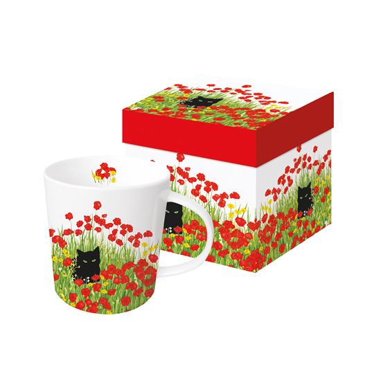 Кружка в подарочной коробке 'Black Cat Poppies'