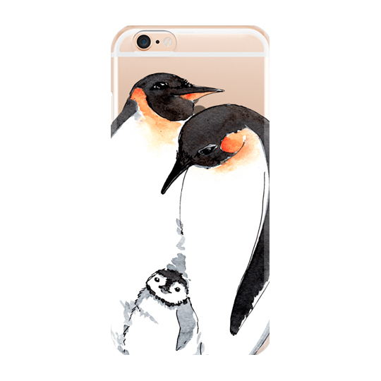 Чехол для iPhone разных моделей 'Penguin Family'