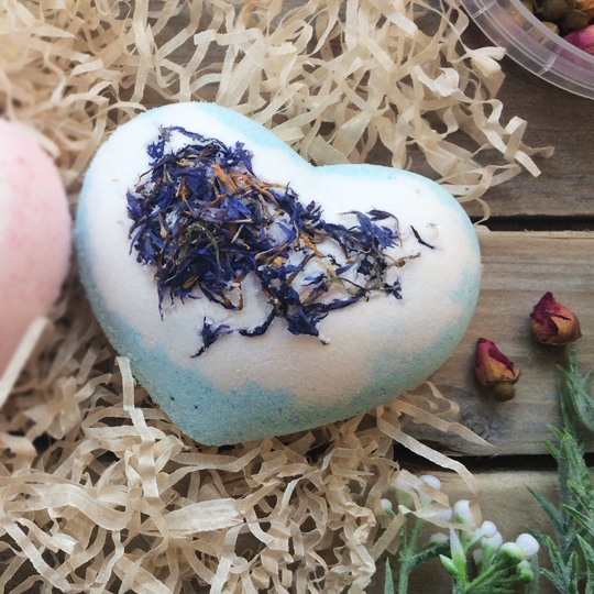 Бомбочка для ванны 'Heart' / Голубой