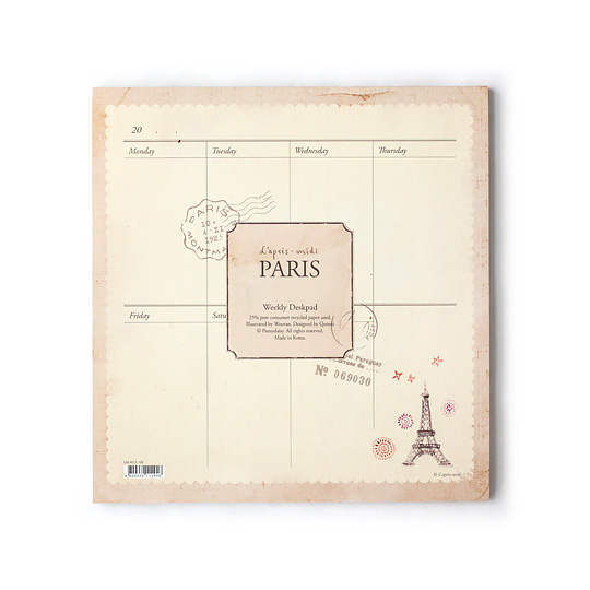 Планинг настольный 'Lapres-Midi' / Paris