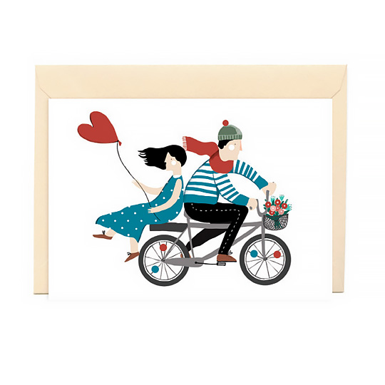 Открытка 'Walk on the bike'