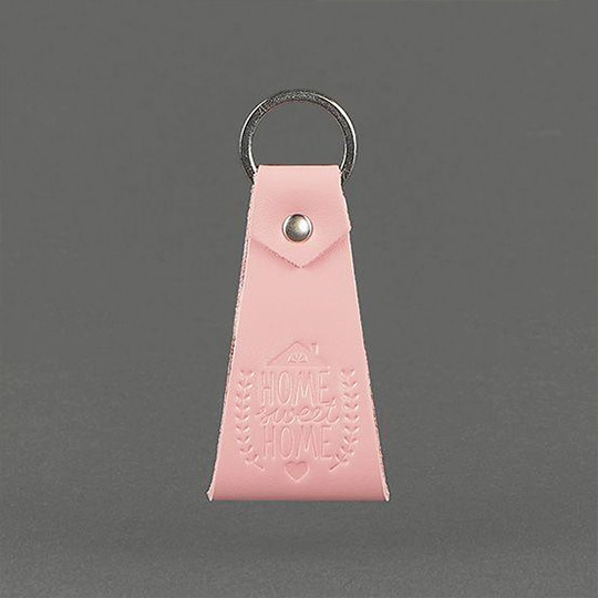 Брелок для ключей кожаный 'Home' (разные цвета) / Peach
