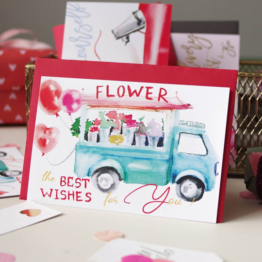 Открытка 'Flower Truck'