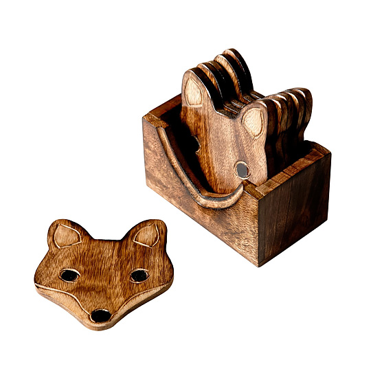 Подставки под стаканы 'Wooden Fox', набор 6 шт.